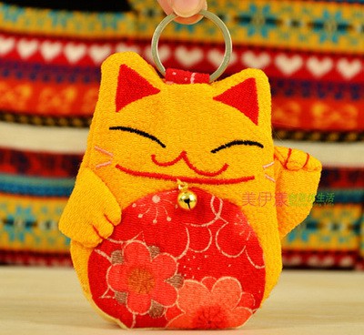 和風招財貓鑰匙包鎖匙包/每只100元