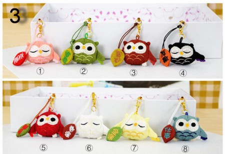 「招財．招囍」~~婚禮回禮小物~~日本吉祥物和風貓頭鷹鑰匙圈吊飾~~活動贈品開幕禮品/每只70元